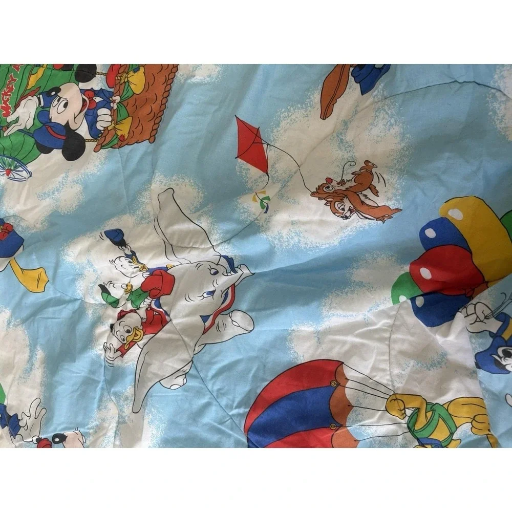 Vintage Walt Disney Productions Mickey Air Mobile Full Comforter Mickey Minnie